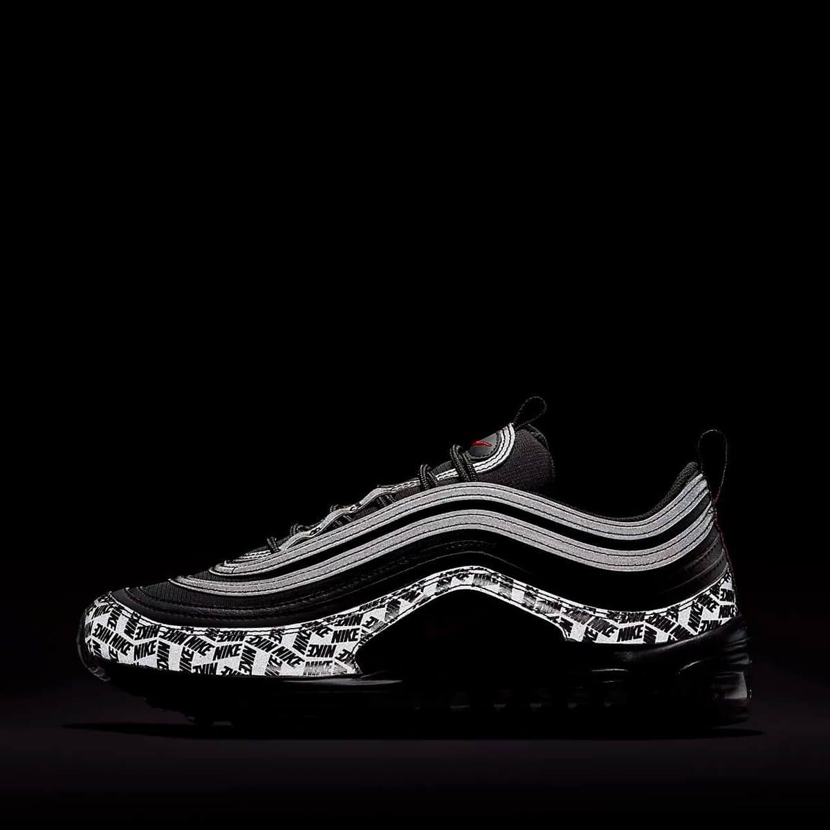 Nike Air Max '97 'Reflective Logo' Black/University Red-Black