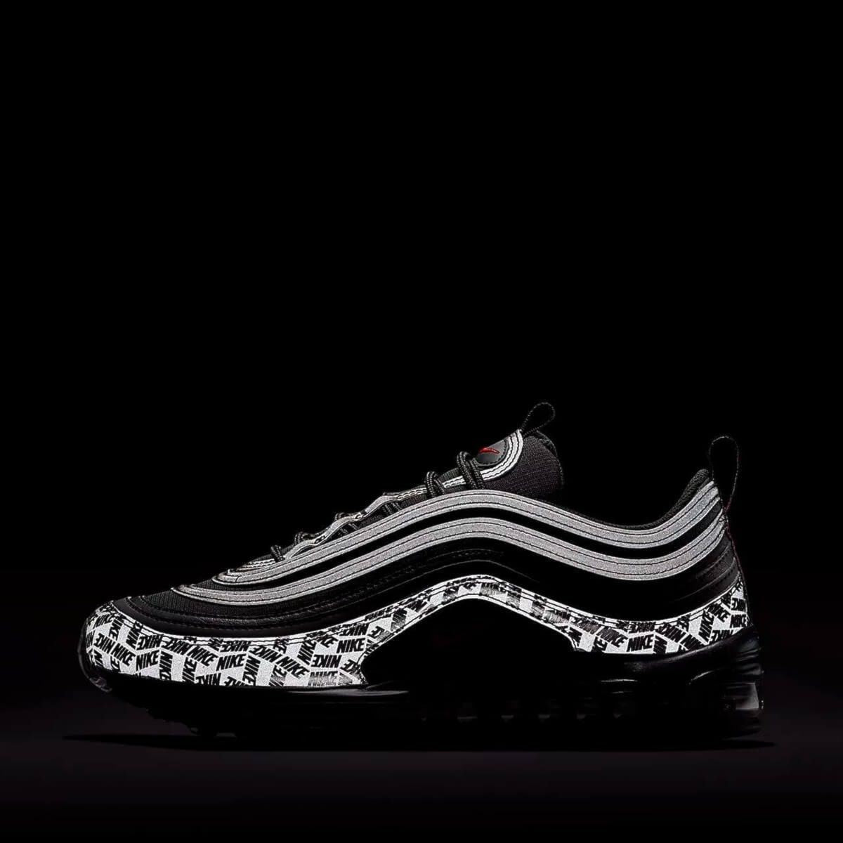 Nike Air Max '97 'Reflective Logo' Black/University Red-Black