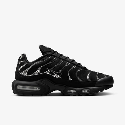 Nike Air Max Plus TN x Swarovski sneaker with crystal detailing in black color.