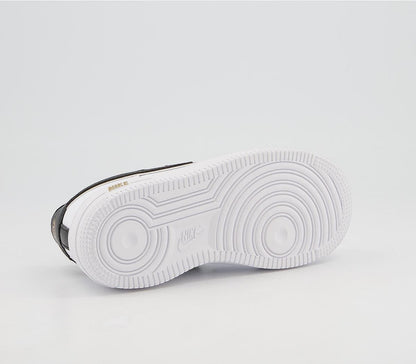 Air Force 1 07 White Black Metallic Gold