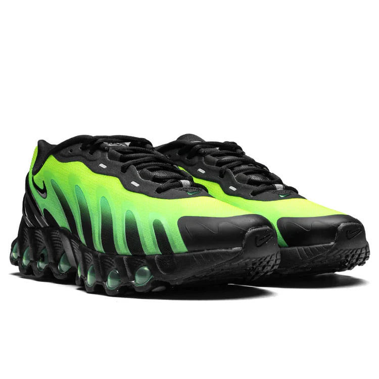 Nike Air Max Dn8 Black & Green Strike sporty sneaker with engineered mesh and striking green details.