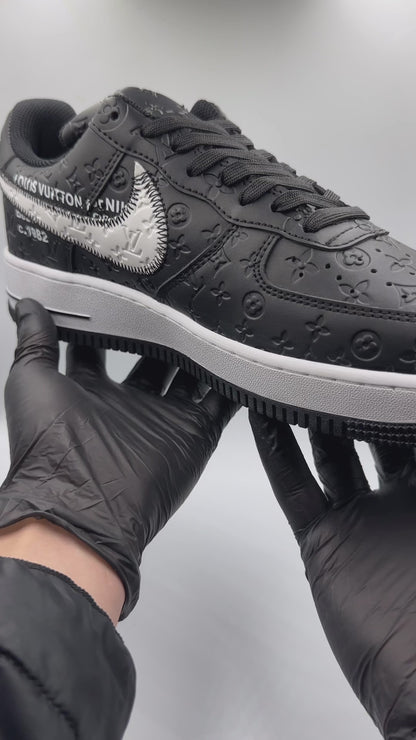 Louis Vuitton Nike Air Force 1 Low By Virgil Abloh Black/White