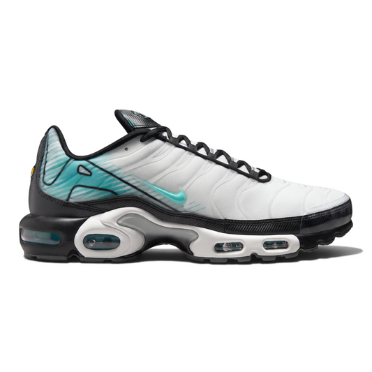 Λευκό sneaker Nike Air Max Plus Mercurial Vapor από το SNEAKERZ SHOP με τιρκουάζ λεπτομέρειες και τεχνολογία Tuned Air.
